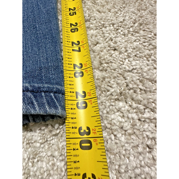 Freehold Denim Factory Men’s Skinny Jeans Distressed Blue Stretch 38x30 Ripped - Picture 5 of 9